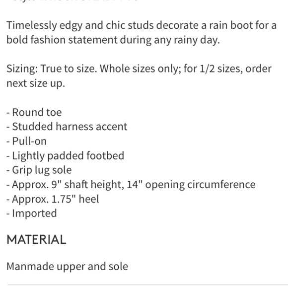 NEW Dirty Laundry Studded Rain Boot - Picture 3 of 8